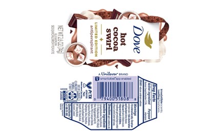Dove Hot Cocoa Swirl Antiperspirant - Label.jpg Label - Dove Hot Cocoa Swirl Antiperspirant Label